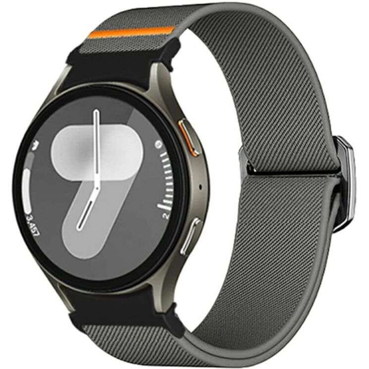 Ремешок Deexe Orbit Flex для Samsung Galaxy Watch 4 / 5 / 6 / 7 / FE (40mm) - Dark Grey: фото 2 из 5