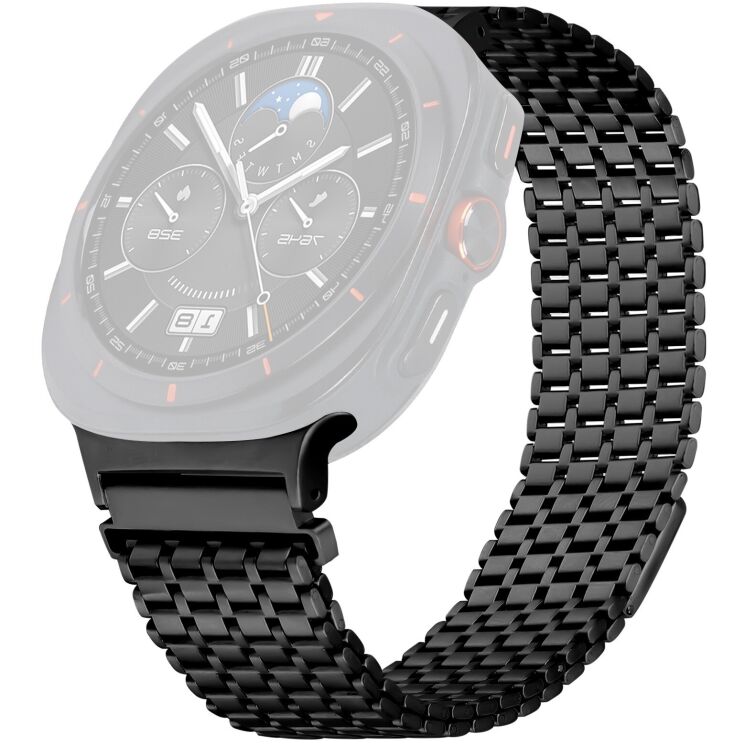 Ремінець Deexe Pulsar для Samsung Galaxy Watch 8 (40/44mm) / 8 Classic / Ultra (2025) - Black: фото 1 з 8