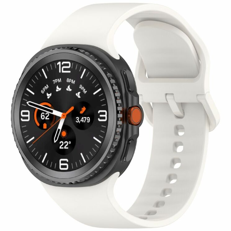 Ремешок Deexe Silicone Band для Samsung Galaxy Watch 8 (40/44mm) / 8 Classic - White: фото 2 из 7
