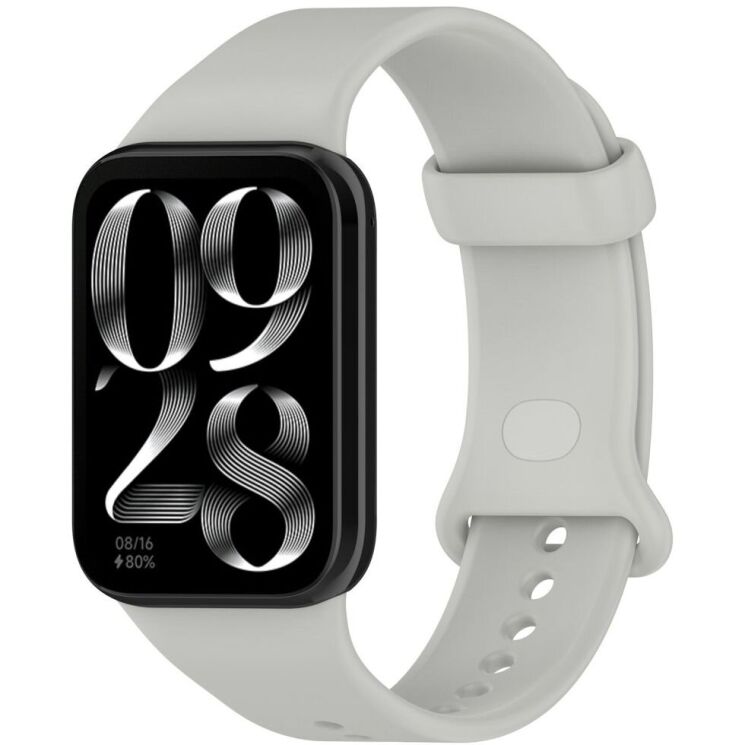 Ремінець Deexe Silicone Band для Xiaomi Mi Smart Band 9 Pro - Grey: фото 4 з 12