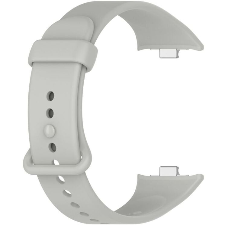 Ремінець Deexe Silicone Band для Xiaomi Mi Smart Band 9 Pro - Grey: фото 2 з 12