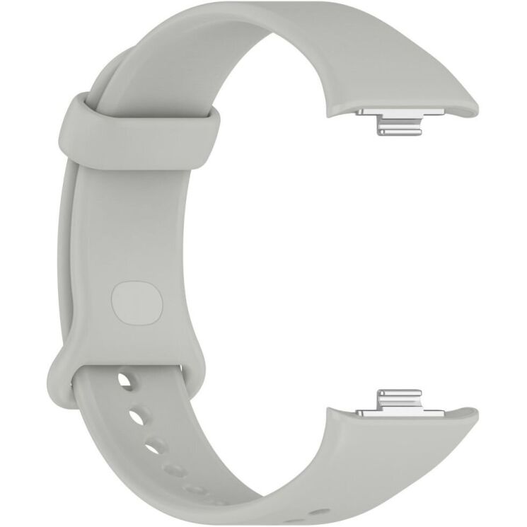 Ремінець Deexe Silicone Band для Xiaomi Mi Smart Band 9 Pro - Grey: фото 3 з 12