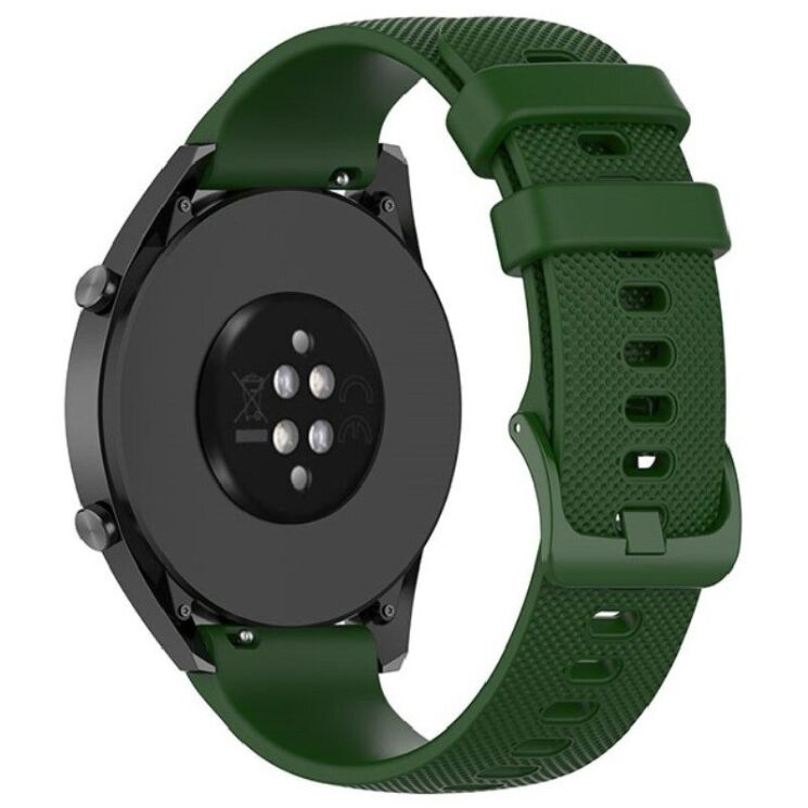 Ремешок Deexe Silicone Watchband для Huawei Watch GT 3 (46mm) - Army Green: фото 1 из 8