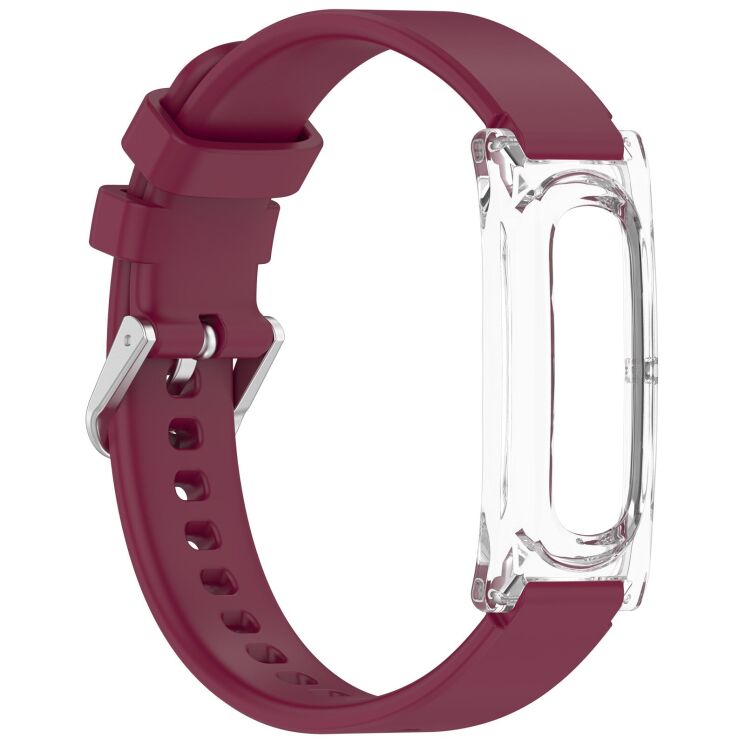 Ремінець Deexe Soft Silicone для Google Fitbit Air - Wine Red: фото 4 з 9