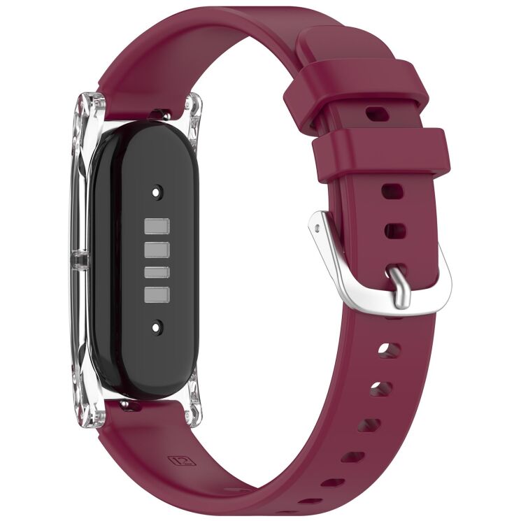 Ремінець Deexe Soft Silicone для Google Fitbit Air - Wine Red: фото 2 з 9