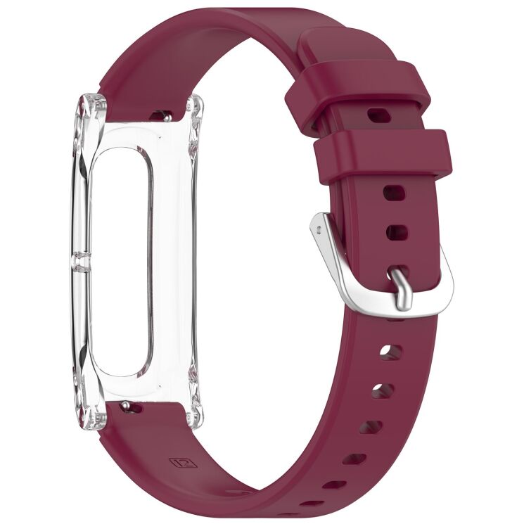 Ремінець Deexe Soft Silicone для Google Fitbit Air - Wine Red: фото 3 з 9