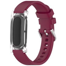 Ремінець Deexe Soft Silicone для Google Fitbit Air - Wine Red: фото 1 з 9