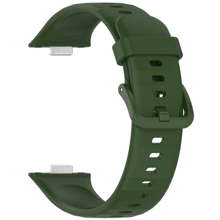 Ремінець Deexe Soft Silicone для Huawei Watch Fit 3 - Army Green: фото 2 з 7
