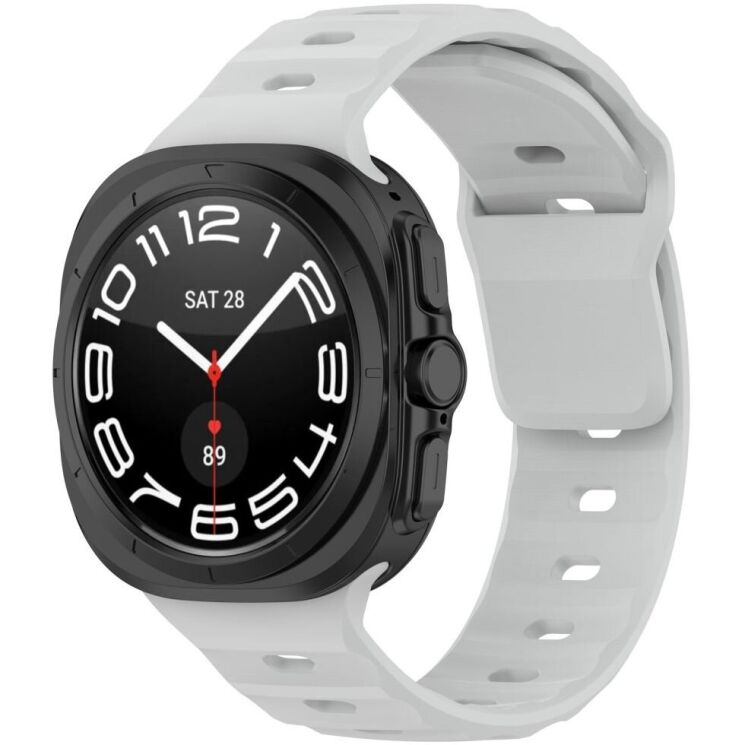 Ремешок Deexe Sport Series для Samsung Galaxy Watch Ultra (47mm) - Light Grey: фото 4 из 6