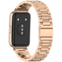 Ремешок Deexe Stainless Steel для Huawei Band 11 Pro / Band 11 - Rose Gold: фото 1 из 10
