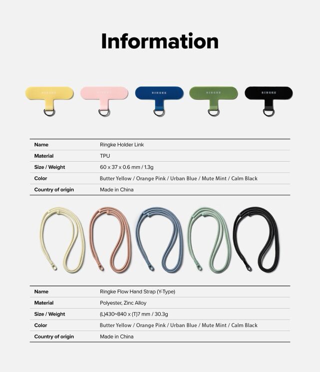 Ремешок для смартфона Ringke Link & Flow Shoulder Strap Y-Type (8800293851615) - Mute Mint: фото 14 из 14