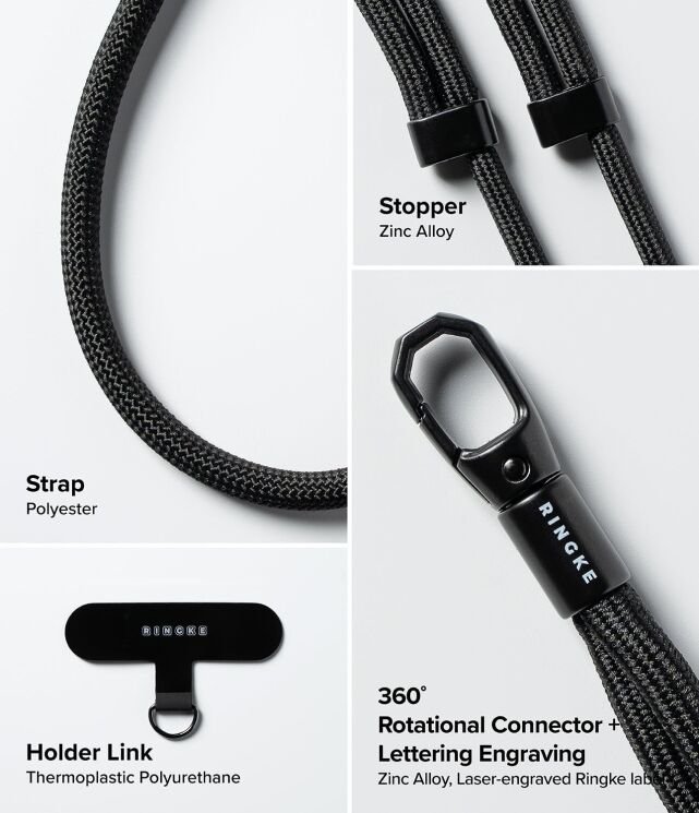 Ремешок для смартфона Ringke Link & Flow Shoulder Strap Y-Type (8800293851615) - Mute Mint: фото 10 из 14
