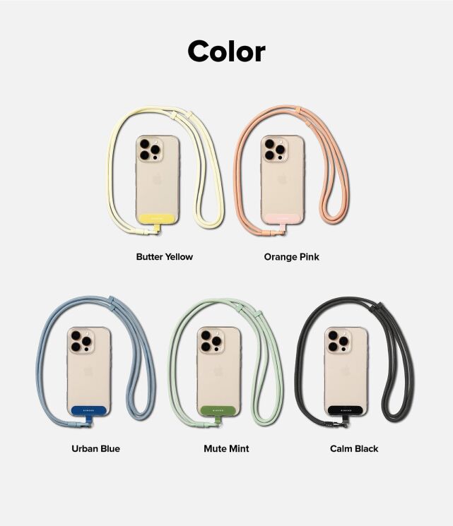 Ремешок для смартфона Ringke Link & Flow Shoulder Strap Y-Type (8800293851615) - Mute Mint: фото 12 из 14