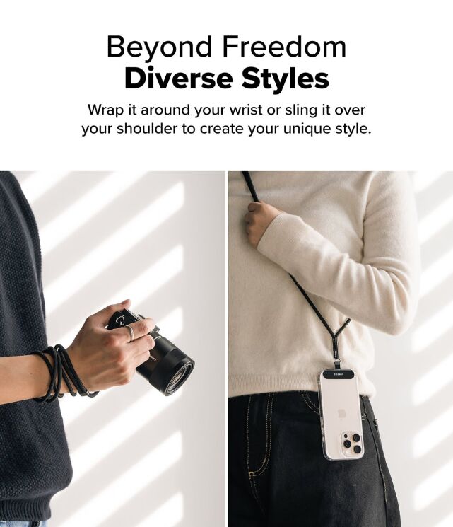 Ремешок для смартфона Ringke Link & Flow Shoulder Strap Y-Type (8800293851615) - Mute Mint: фото 5 из 14