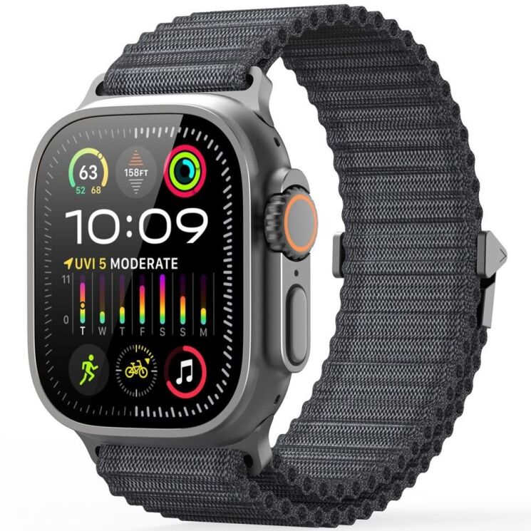 Ремінець DUX DUCIS YC Series для Apple Watch 42 / 44 / SE 44 / 45 / Ultra / Ultra 2 / Ultra 3 (49mm) - Dark Grey: фото 3 з 9