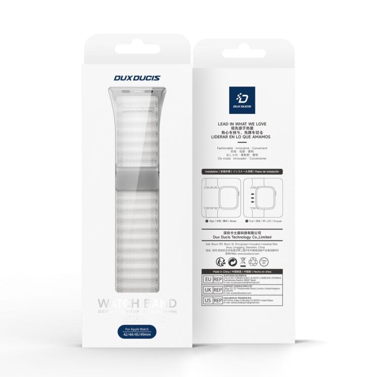 Ремешок DUX DUCIS YC Series для Apple Watch 42 / 44 / SE 44 / 45 / Ultra / Ultra 2 (49mm) - White: фото 9 из 9