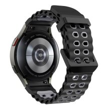Ремінець KALEBOL Ocean Strap для Samsung Galaxy Watch 4 / 4 Classic / 5 / 5 Pro / 6 / 6 Classic / 7 / FE - Black / Grey: фото 1 з 9