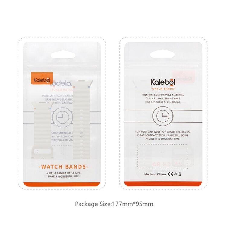 Ремінець KALEBOL Silicone Strap для Samsung Galaxy Watch 8 (40/44mm) / 8 Classic - Beige: фото 7 з 7