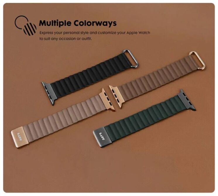 Ремешок LAUT NOVI LUXE для Apple Watch 42 (Series 10) / 41 / 40 / SE 40 / 38 (L_AWS_NL_BR) - Brown: фото 7 из 7