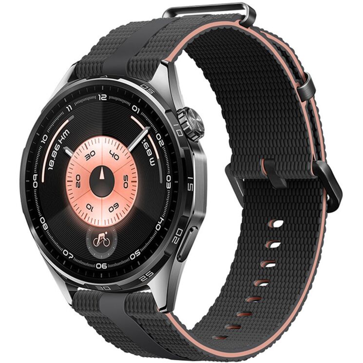 Ремешок Reframe Sport Linear для часов с шириной крепления 20 мм - Black / Pink: фото 2 из 9