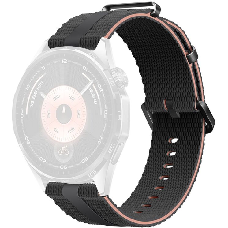 Ремешок Reframe Sport Linear для часов с шириной крепления 20 мм - Black / Pink: фото 1 из 9