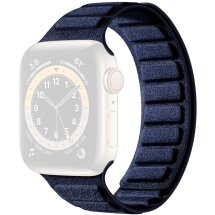 Ремешок Reframe Suede Leather для Apple Watch 46 / 45 / 44 / SE 44 / 42 (Series 1-3) / Ultra / Ultra 2 / Ultra 3 - Navy Blue: фото 1 из 7