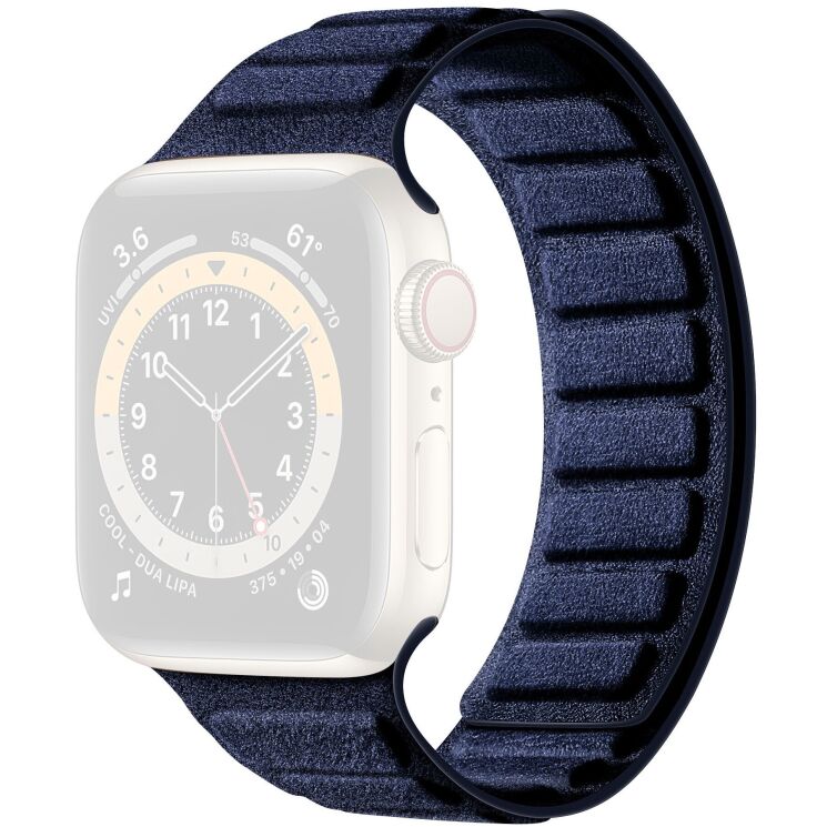 Ремешок Reframe Suede Leather для Apple Watch 46 / 45 / 44 / SE 44 / 42 (Series 1-3) / Ultra / Ultra 2 / Ultra 3 - Navy Blue (371851NB) Ремешок Reframe Suede Leather для Apple Watch 46 / 45 / 44 / SE 44 / 42 (Series 1-3) / Ultra / Ultra 2 / Ultra 3 - Navy Blue: фото 1 из 7