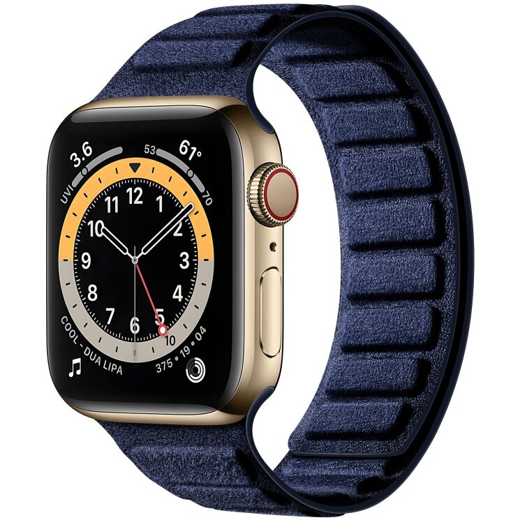 Ремешок Reframe Suede Leather для Apple Watch 46 / 45 / 44 / SE 44 / 42 (Series 1-3) / Ultra / Ultra 2 / Ultra 3 - Navy Blue (371851NB) Ремешок Reframe Suede Leather для Apple Watch 46 / 45 / 44 / SE 44 / 42 (Series 1-3) / Ultra / Ultra 2 / Ultra 3 - Navy Blue: фото 2 из 7