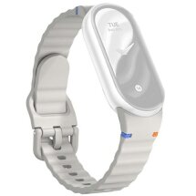 Ремешок Reframe Wavy Pattern для Xiaomi Mi Smart Band 8 / 9 / 10 - Light Grey: фото 1 из 12
