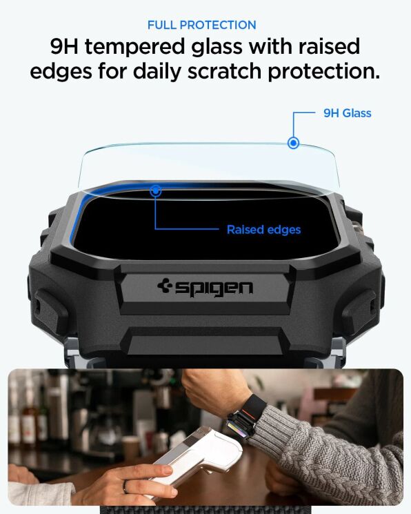 Ремінець Spigen Lite Fit Pro with Screen Protector для Apple Watch Ultra / Ultra 2 / Ultra 3 (49mm) ACS11415 - Black: фото 11 з 15