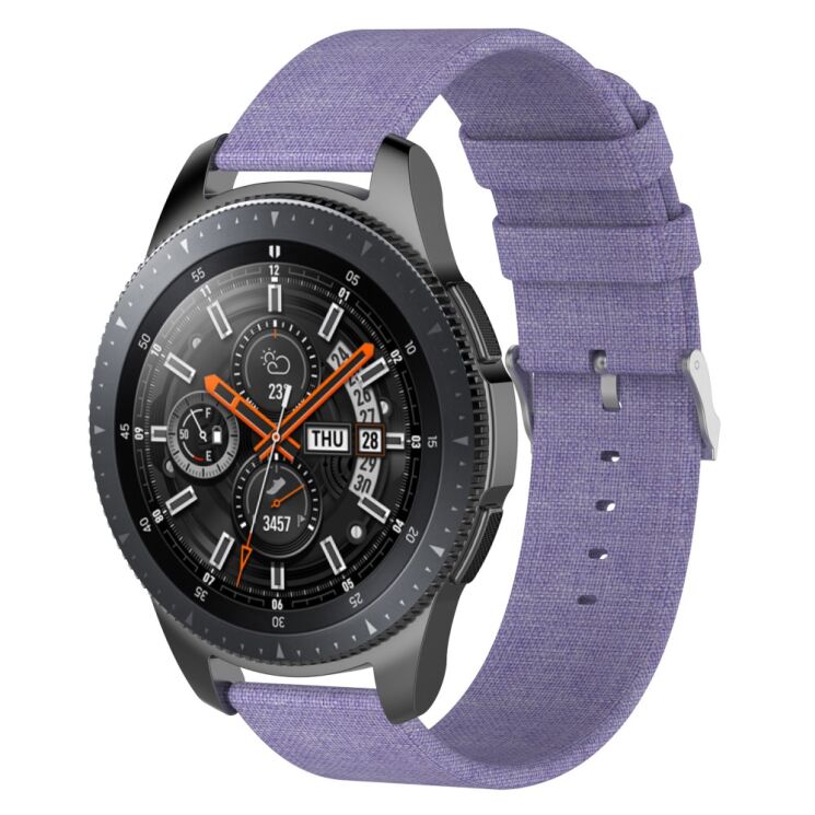 Ремешок UniCase Cloth Texture для Samsung Galaxy Watch 46mm / Watch 3 45mm / Gear S3 - Purple: фото 1 из 6