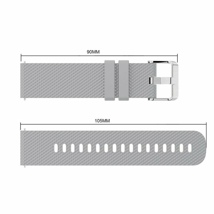 Ремінець UniCase Rhombus Texture для Samsung Watch Active / Active 2 40mm / Active 2 44mm - Grey: фото 3 з 3