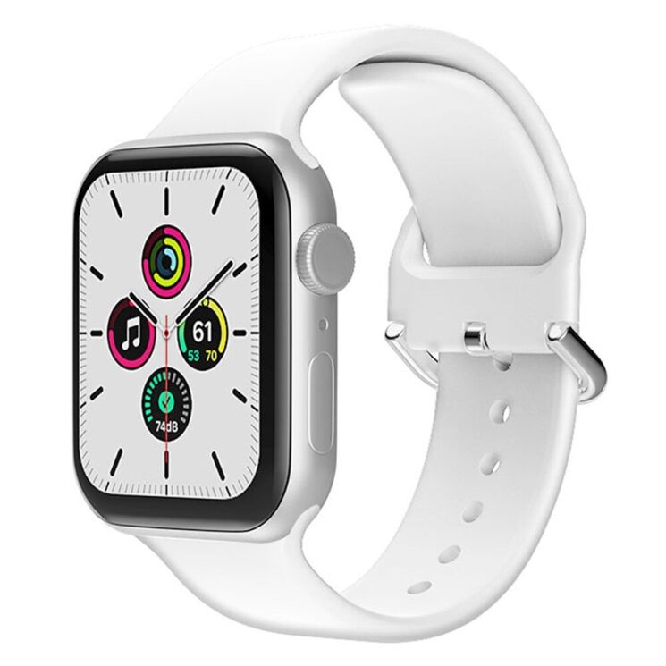 Ремешок UniCase Silicone Band для Apple Watch 46 / 45 / 44 / SE 44 / 42 (Series 1-3) / Ultra / Ultra 2 - White: фото 2 из 7