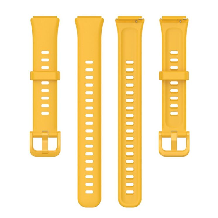Ремешок UniCase Silicone Strap для Huawei Band 7 / Honor Band 7 - Yellow: фото 5 из 9