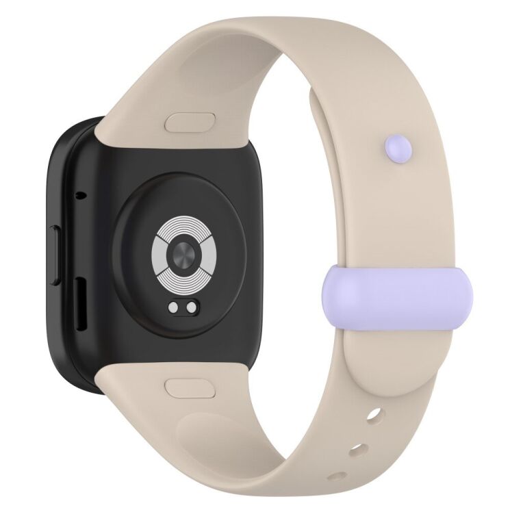 Ремінець UniCase Silicone Strap для Xiaomi Redmi Watch 3 - Ivory White / Light Purple: фото 1 з 7