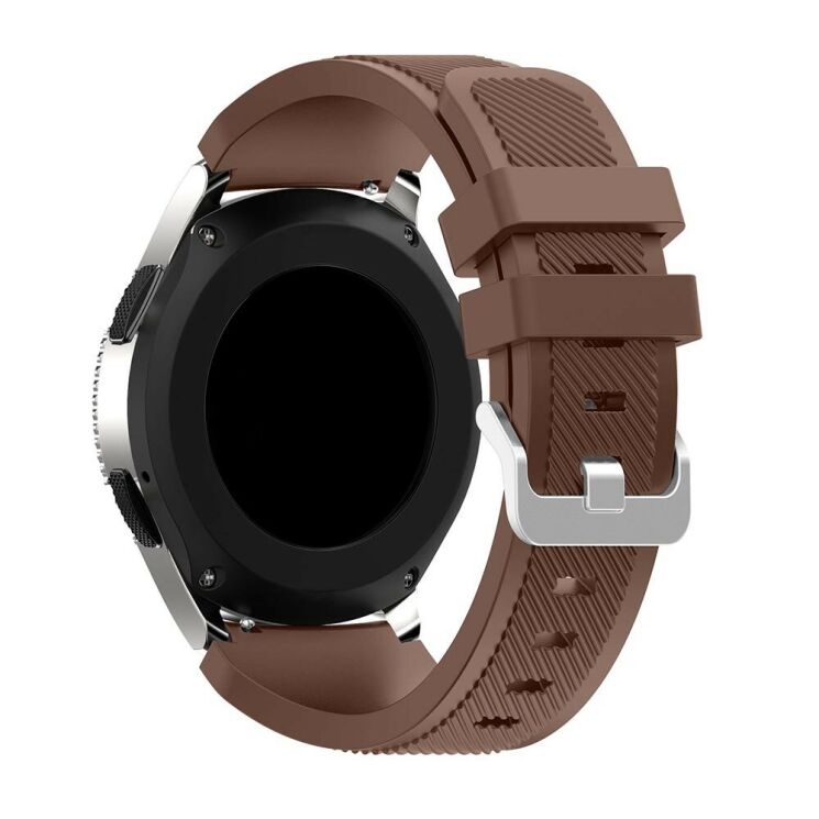 Ремешок UniCase Twill Texture для Samsung Galaxy Watch 46mm / Watch 3 45mm / Gear S3 - Brown: фото 5 из 6