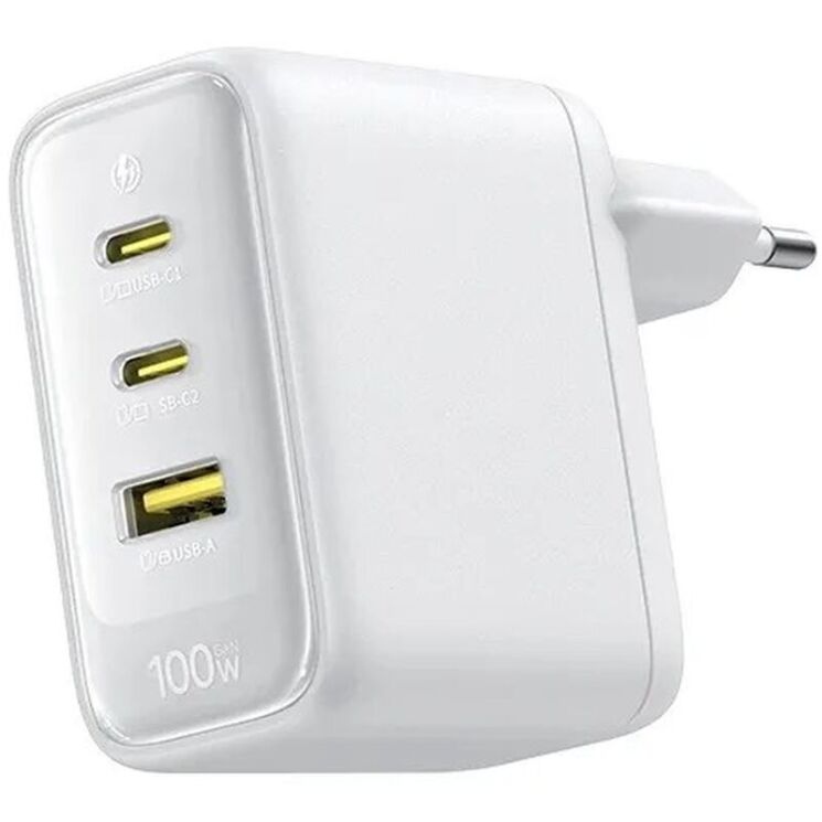 Сетевое зарядное устройство Baseus EnerFill FE22 100W (2Type-C + USB) E0123801 - White (995698W) Сетевое зарядное устройство Baseus EnerFill FE22 100W (2Type-C + USB) E0123801 - White: фото 2 из 32