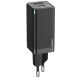 Сетевое зарядное устройство Baseus GaN2 Quick Charger 45W + кабель Type-C (CCGAN-Q01) - Black (141687B). Фото 4 из 20