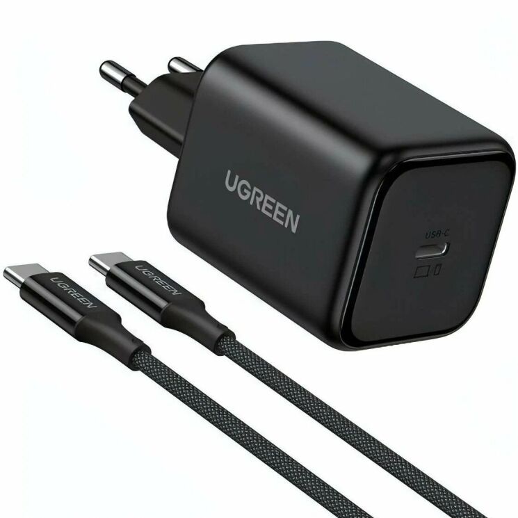 Сетевое зарядное устройство UGREEN X524 GaN 45W Type-C + кабель Type-C to Type-C (65054) - Black: фото 3 из 13