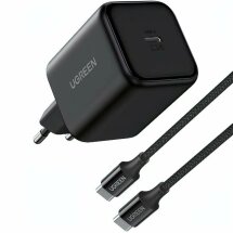Сетевое зарядное устройство UGREEN X524 GaN 45W Type-C + кабель Type-C to Type-C (65054) - Black: фото 1 из 13