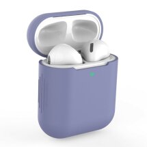 Силиконовый чехол Deexe Silicone Case для Apple AirPods 1 / 2 - Light Purple: фото 1 из 7