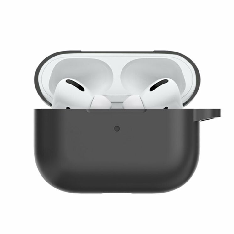 Силіконовий чохол Deexe Silicone Case для Apple AirPods Pro - Black: фото 5 з 10