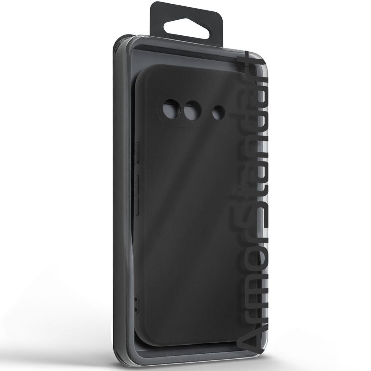 Силиконовый (TPU) чехол ArmorStandart Matte Slim Fit для Google Pixel 9a - Black: фото 3 из 5
