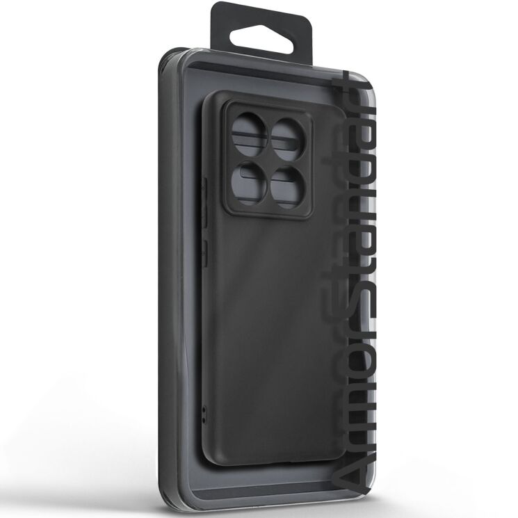 Силиконовый (TPU) чехол ArmorStandart Matte Slim Fit для Xiaomi 14T Pro - Black: фото 3 из 5