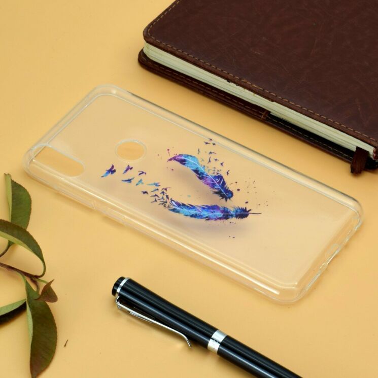 Силиконовый (TPU) чехол Deexe Pretty Glossy для ASUS Zenfone 5 (ZE620KL) - Feather and Birds: фото 6 из 6