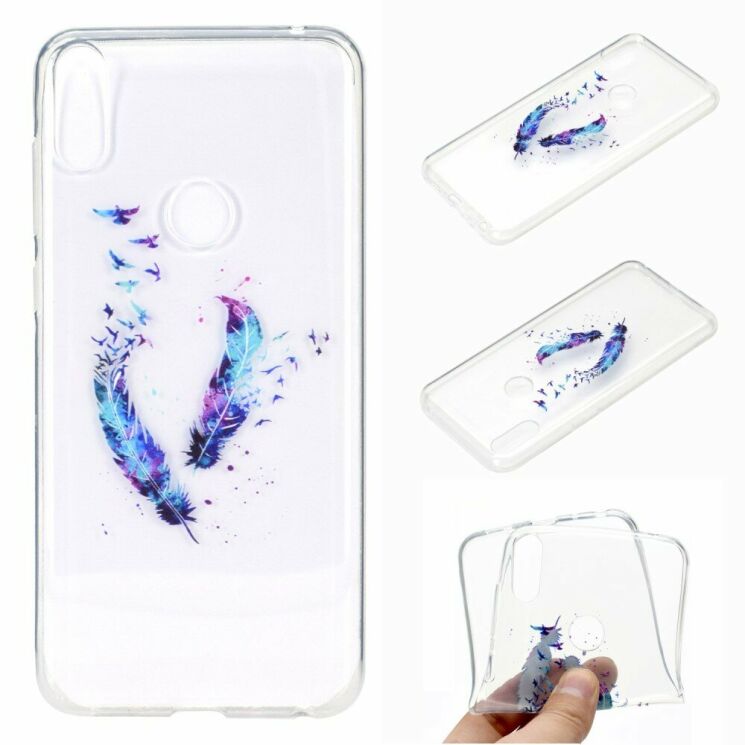 Силиконовый (TPU) чехол Deexe Pretty Glossy для ASUS Zenfone 5 (ZE620KL) - Feather and Birds: фото 1 из 6
