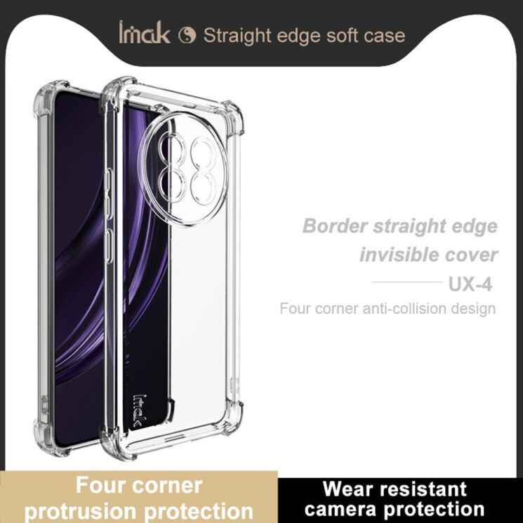 Силиконовый (TPU) чехол IMAK UX-4 Series для Realme 13 Plus - Transparent: фото 5 из 11