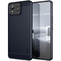 Силіконовий (TPU) чохол MOFI Carbon Fiber для ASUS Zenfone 11 Ultra - Blue: фото 1 з 10