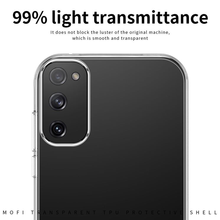 Силиконовый (TPU) чехол MOFI Thin Guard для Samsung Galaxy S20 FE (G780) - Transparent: фото 7 из 11