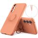 Силиконовый (TPU) чехол с кольцом Deexe Color Shell для Samsung Galaxy A27 (A276) - Orange (408615O). Фото 1 из 5